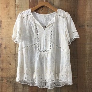 Anthropologie Feather Bone blouse Size 8